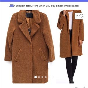 Lucky brand tan/brown Furry coat